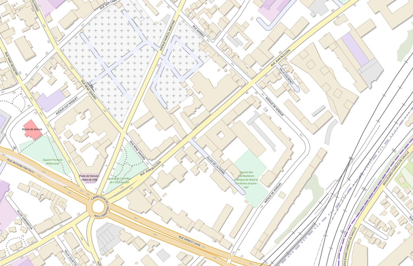 Plan IGN de situation de CMP 92i06 Enfants