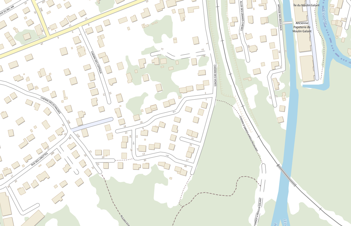 Plan IGN de situation de Village D'enfants & D'ados les Vignes