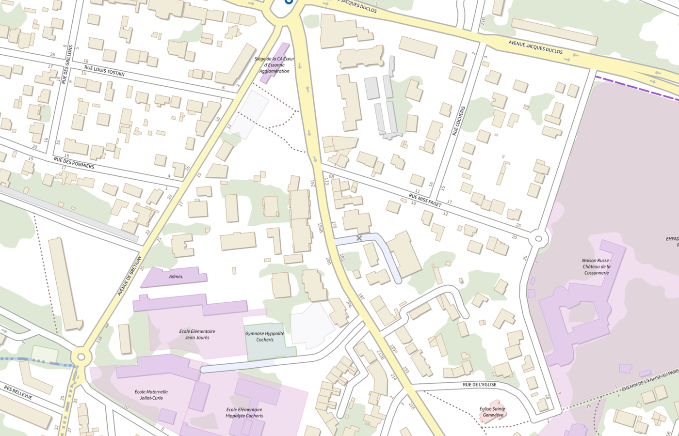 Plan IGN de situation de CMP 91g05 Sainte Genevieve