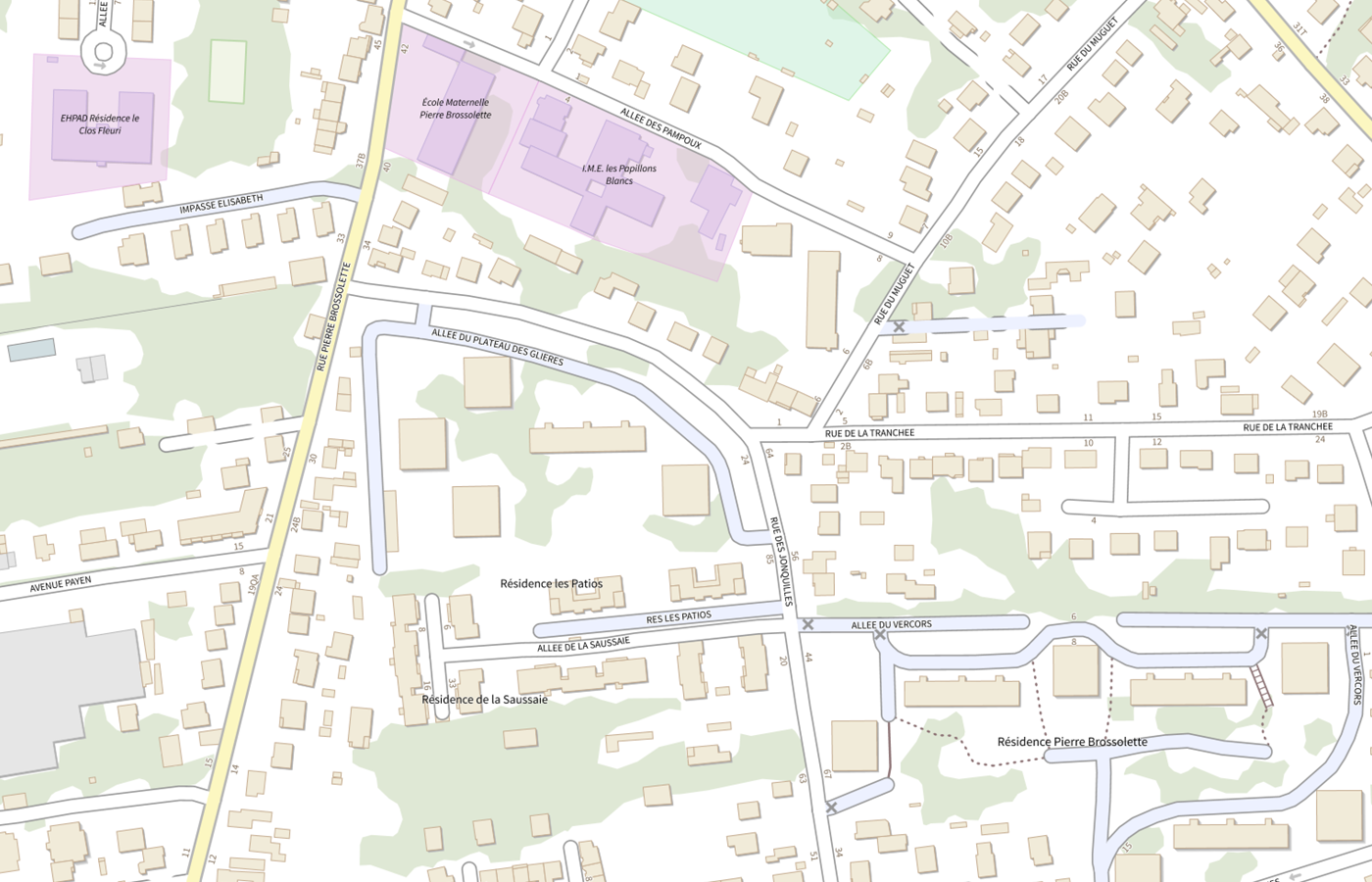 Plan IGN de situation de CMP Pierre Brossolette