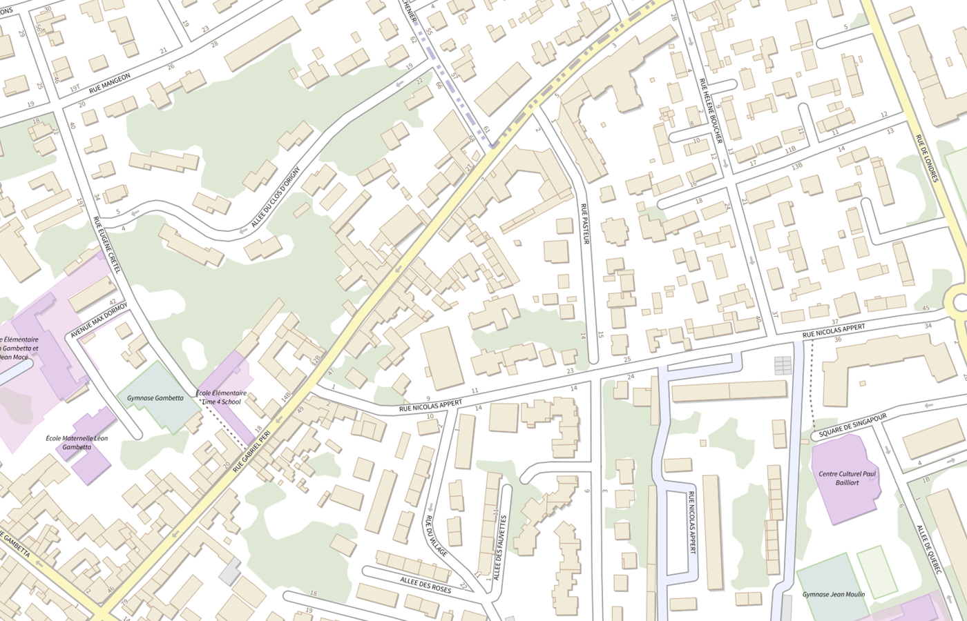 Plan IGN de situation de Eanm Hébergement Residence Soleil