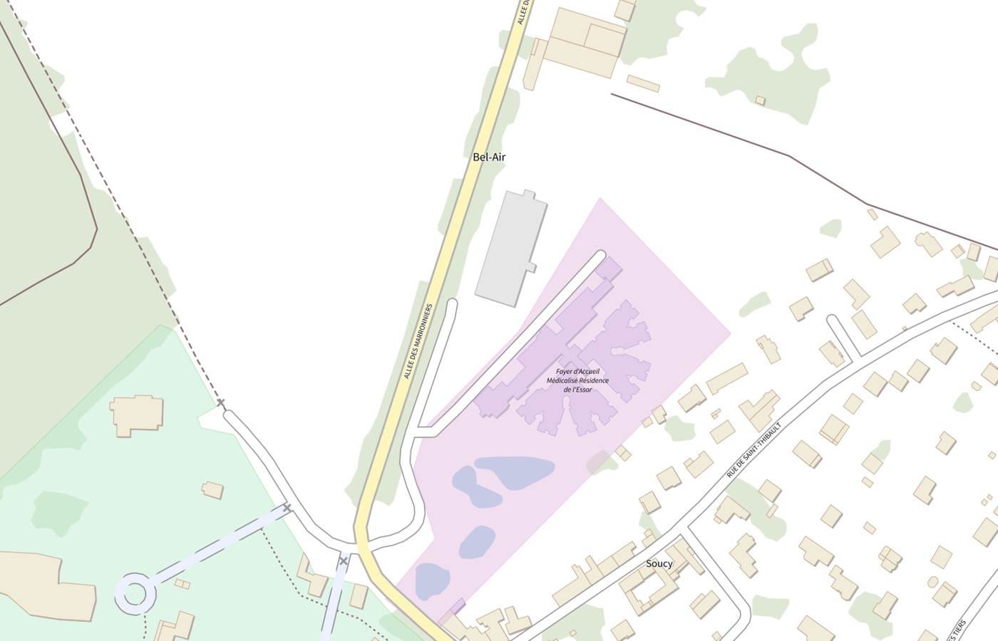 Plan IGN de situation de FAM Residence de l Essor