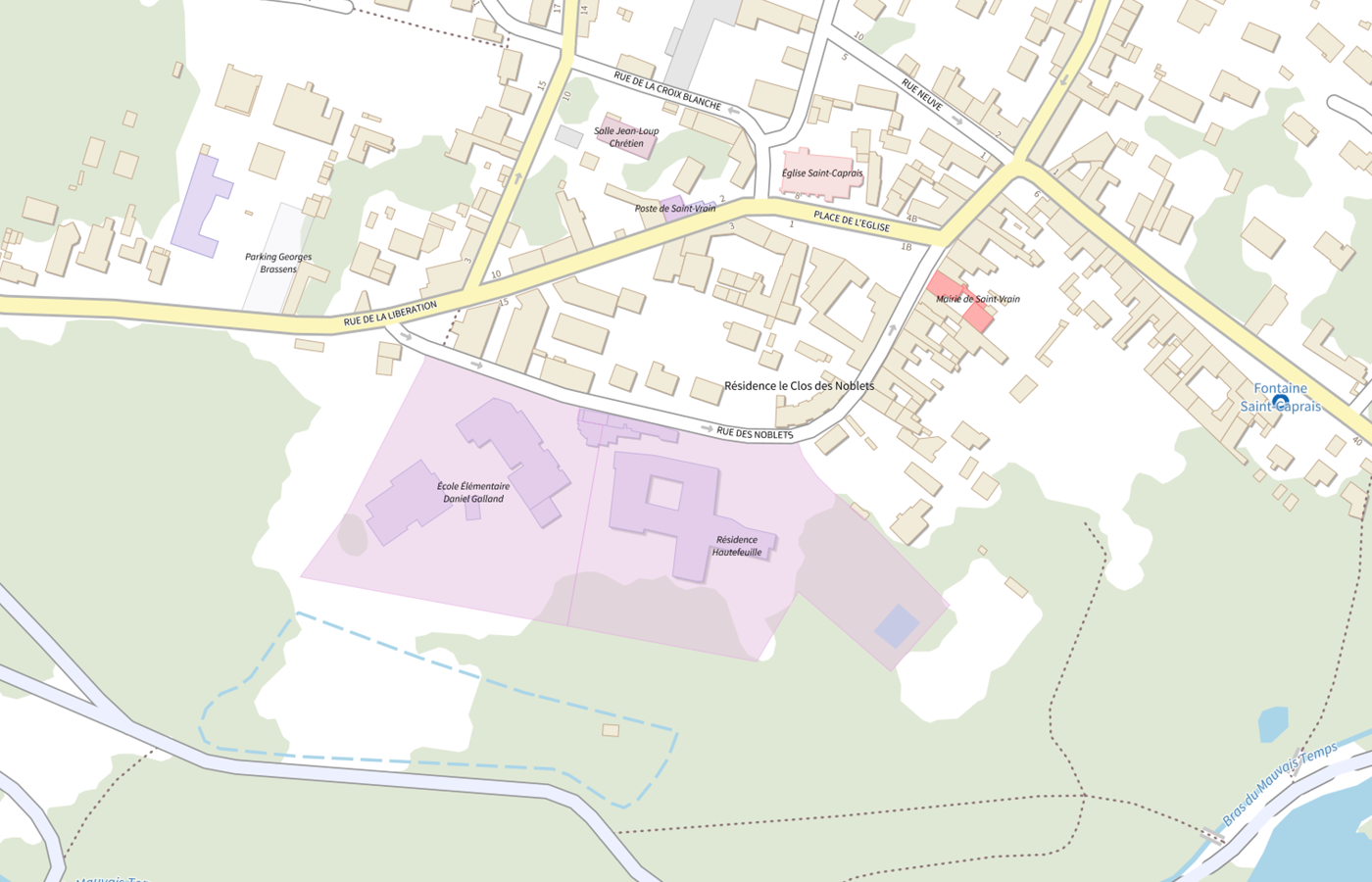 Plan IGN de situation de EHPAD Hautefeuille