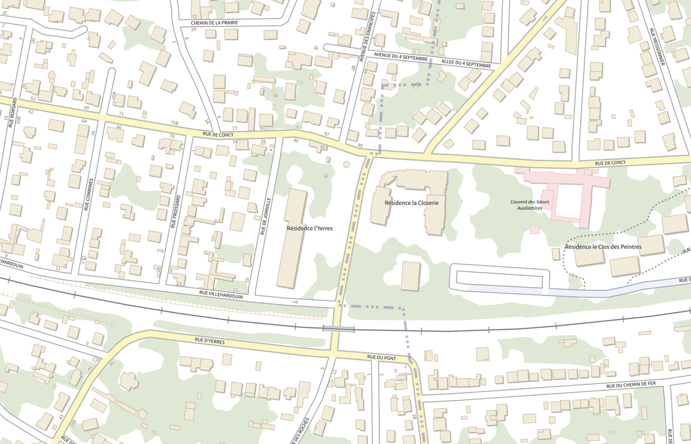 Plan IGN de situation de Foyer Adoma Montgeron