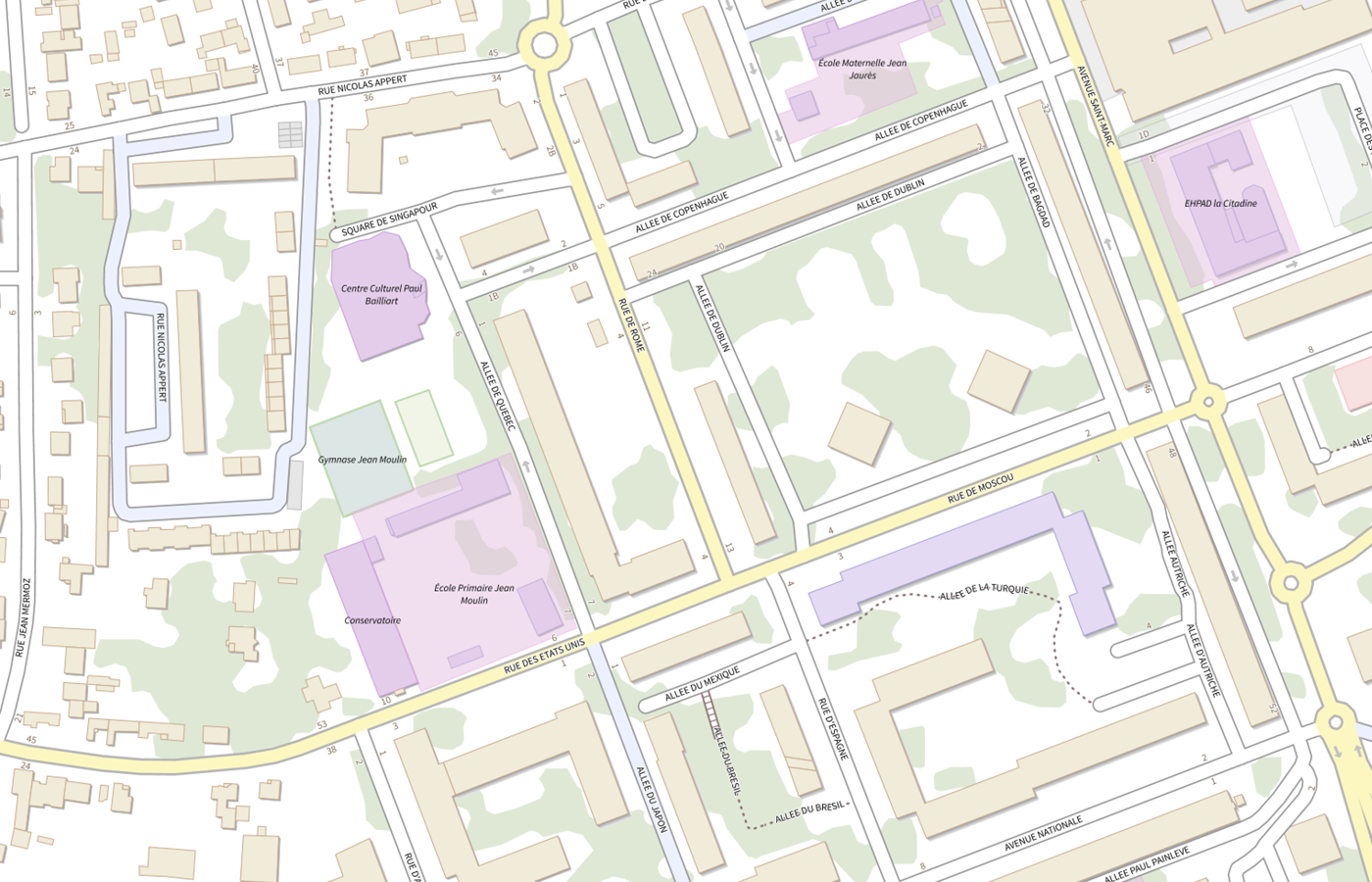 Plan IGN de situation de Centre D'action Educative
