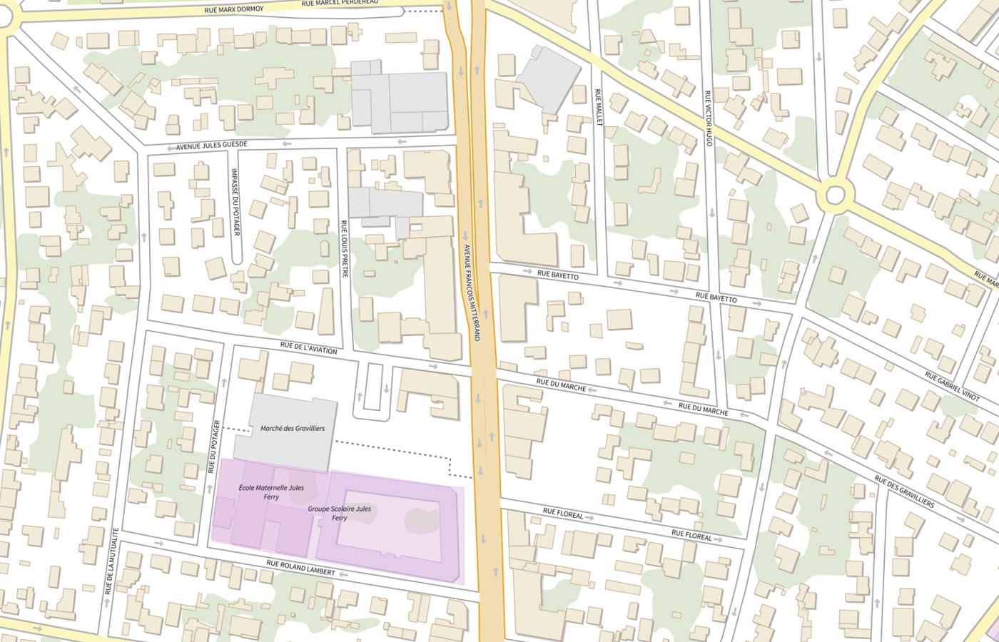 Plan IGN de situation de SSIAD Athis Mons