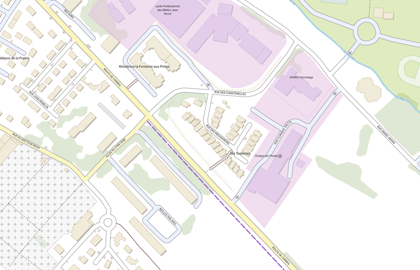 Plan IGN de situation de Appartement Therapeutique Longjumeau