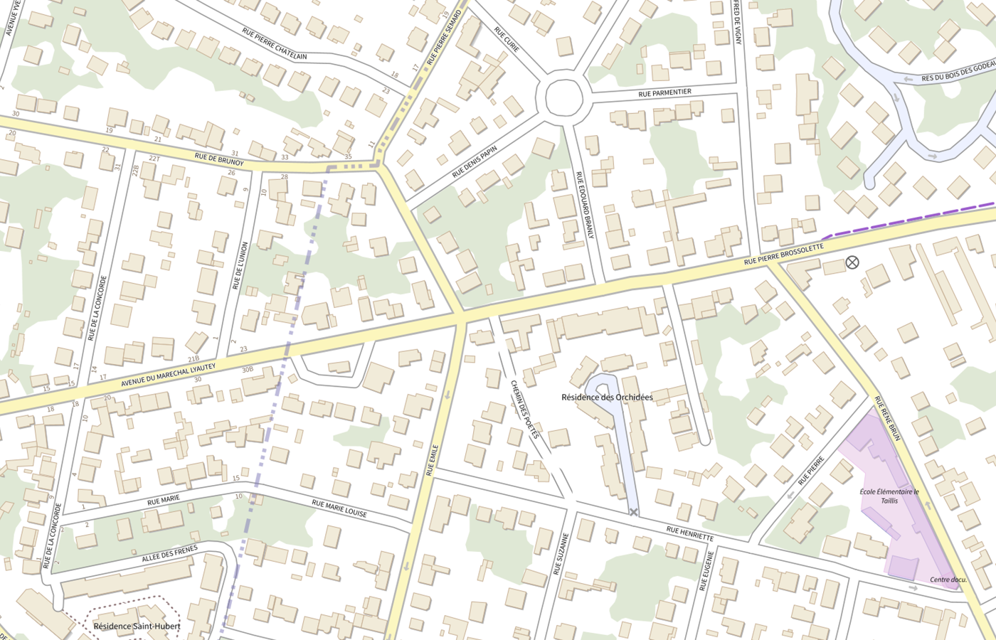 Plan IGN de situation de Domusvi Domicile Yerres