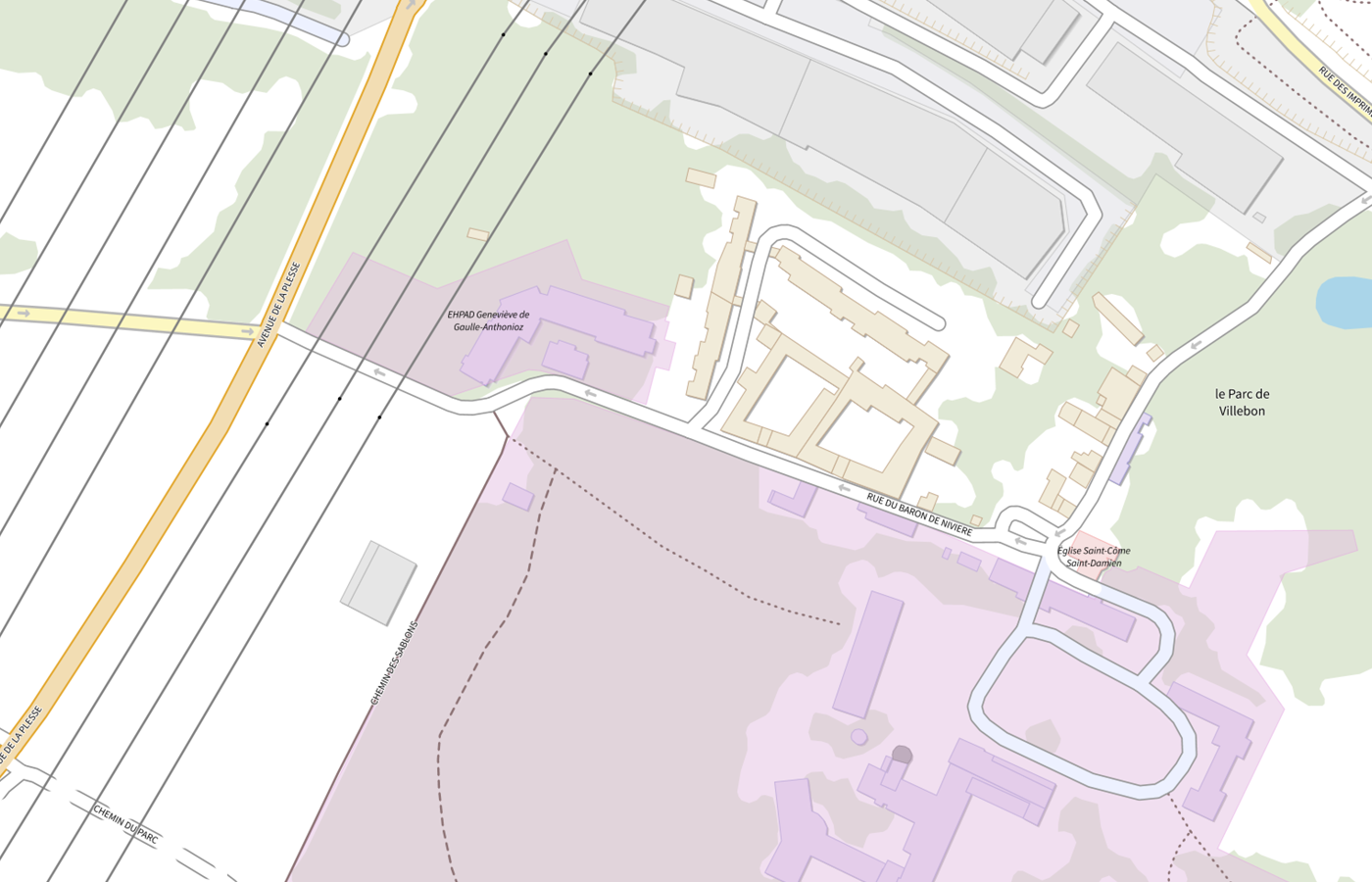 Plan IGN de situation de Lycée Institution Saint Vincent de Paul