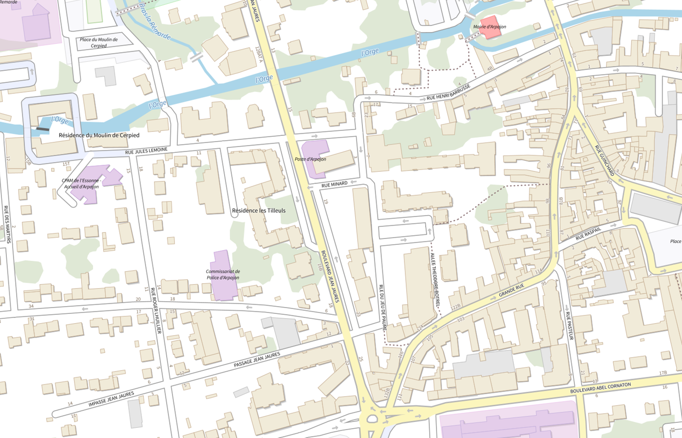 Plan IGN de situation de Centre Imagerie Medicale D'arpajon