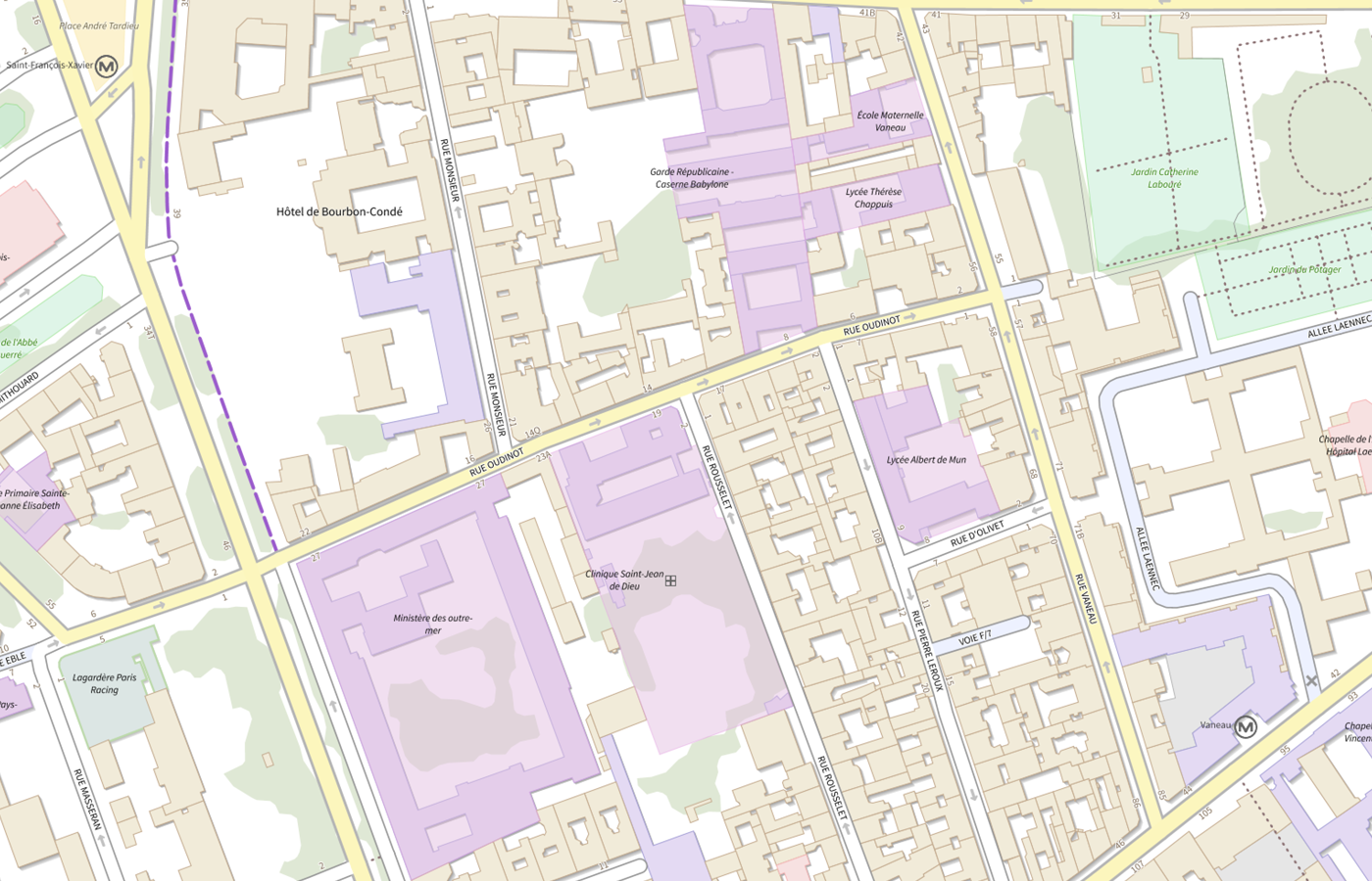 Plan IGN de situation de Clinique Saint Jean de Dieu