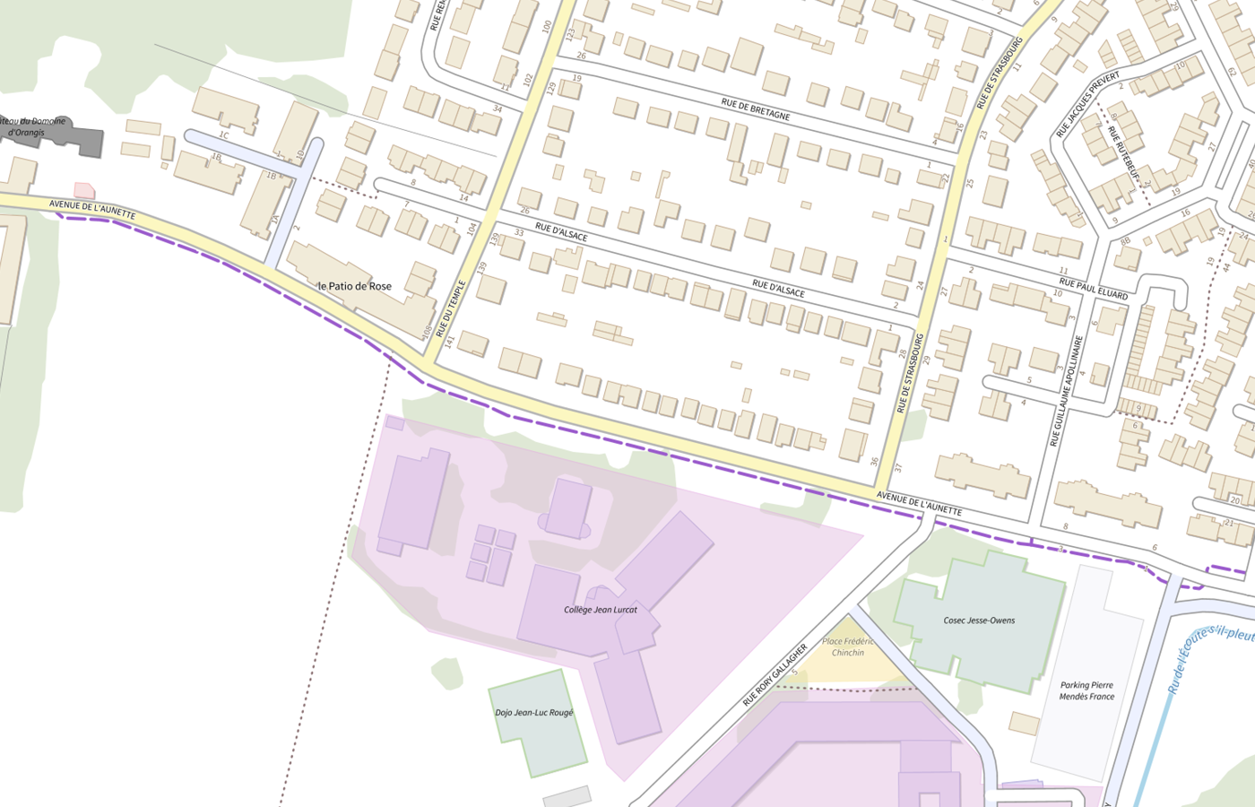 Plan IGN de situation de Annexe du C.a.e. D'evry
