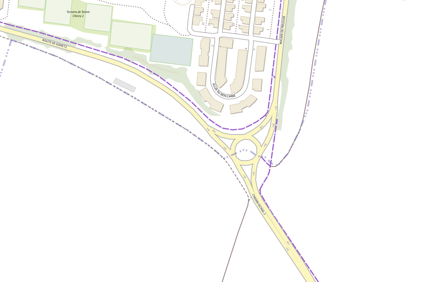 Plan IGN de situation de EHPAD les Chenes Verts