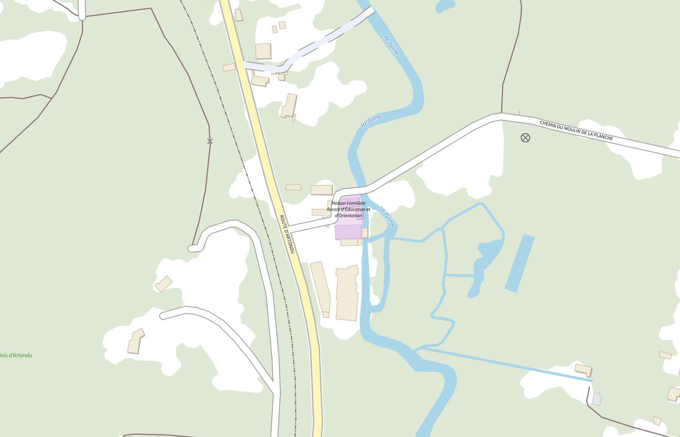 Plan IGN de situation de MFREO D'ORMOY LA RIVIERE