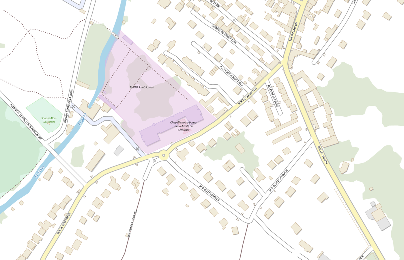 Plan IGN de situation de EHPAD la Maison Saint Joseph
