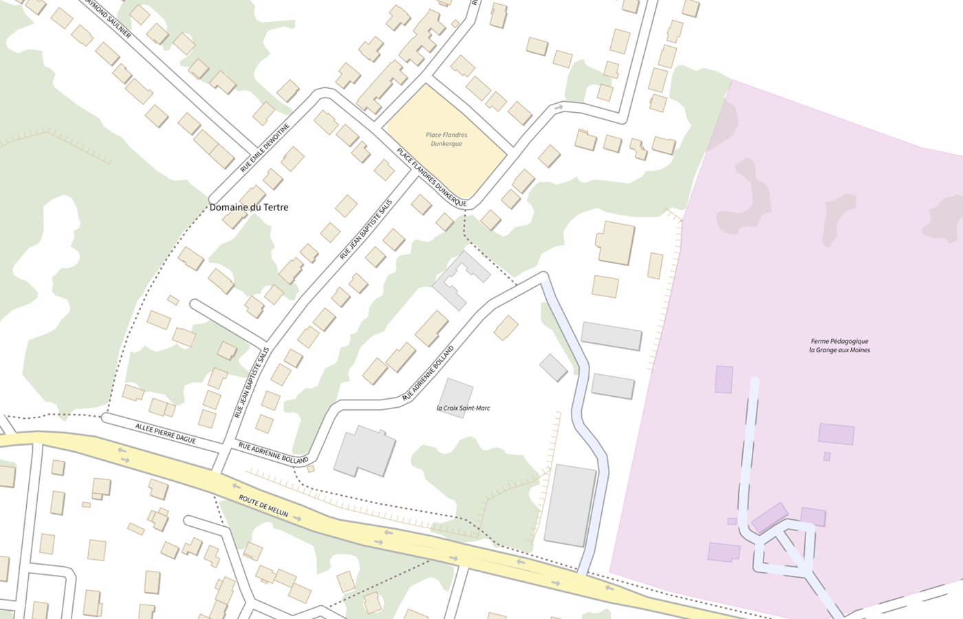 Plan IGN de situation de CMP la Ferte Alais