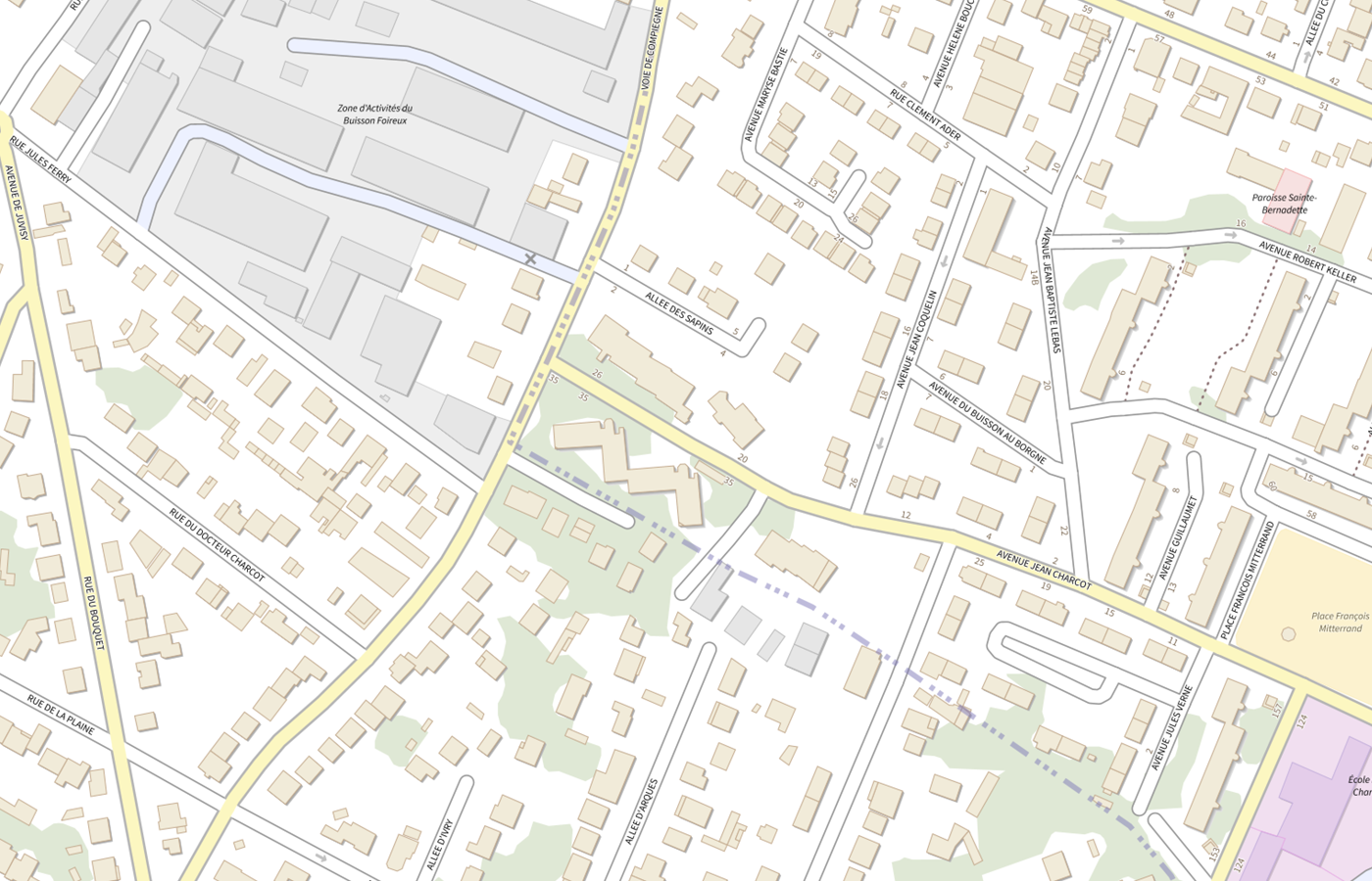 Plan IGN de situation de Residence Charcot