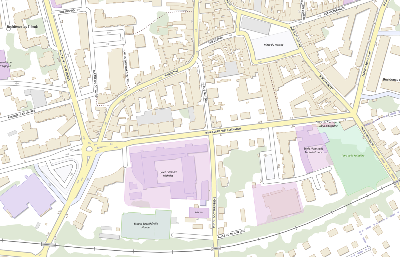 Plan IGN de situation de CDS Dentaire Dentapte Arpajon