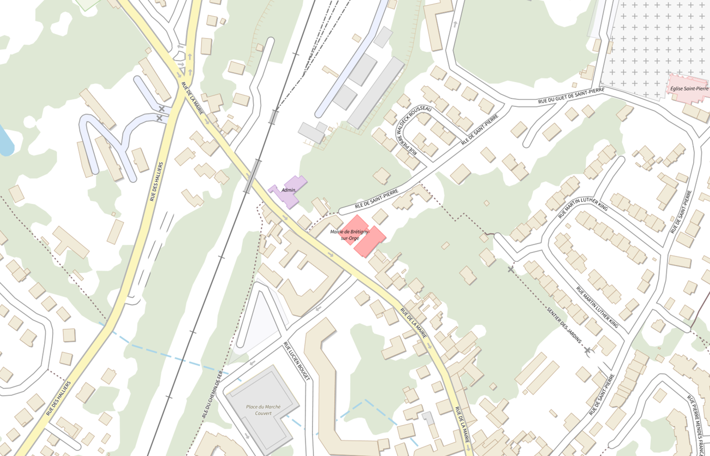 Plan IGN de situation de Point d'information local dédié aux personnes âgées - Bretigny-sur-Orge