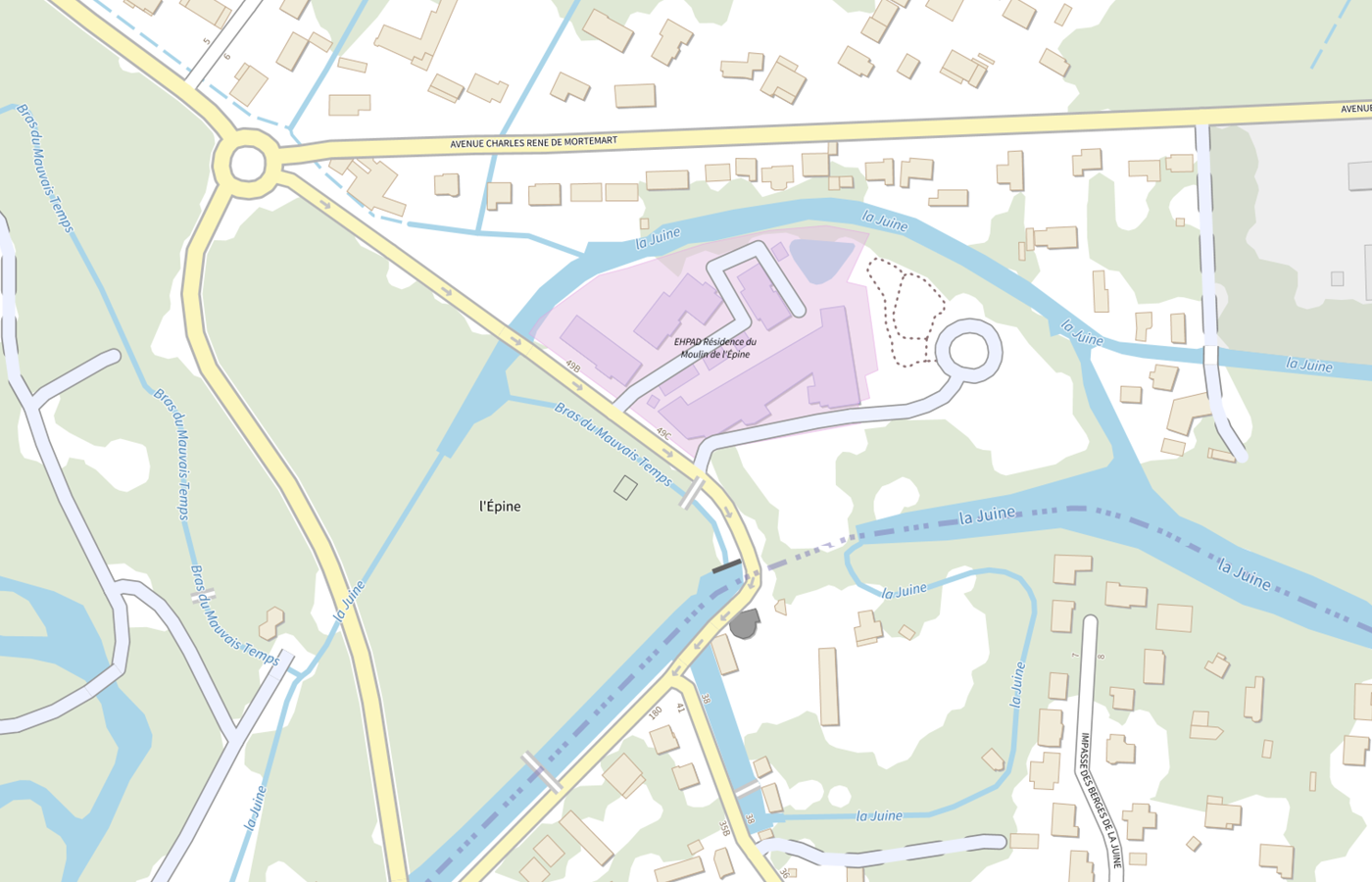 Plan IGN de situation de EHPAD Residence du Moulin de l Epine