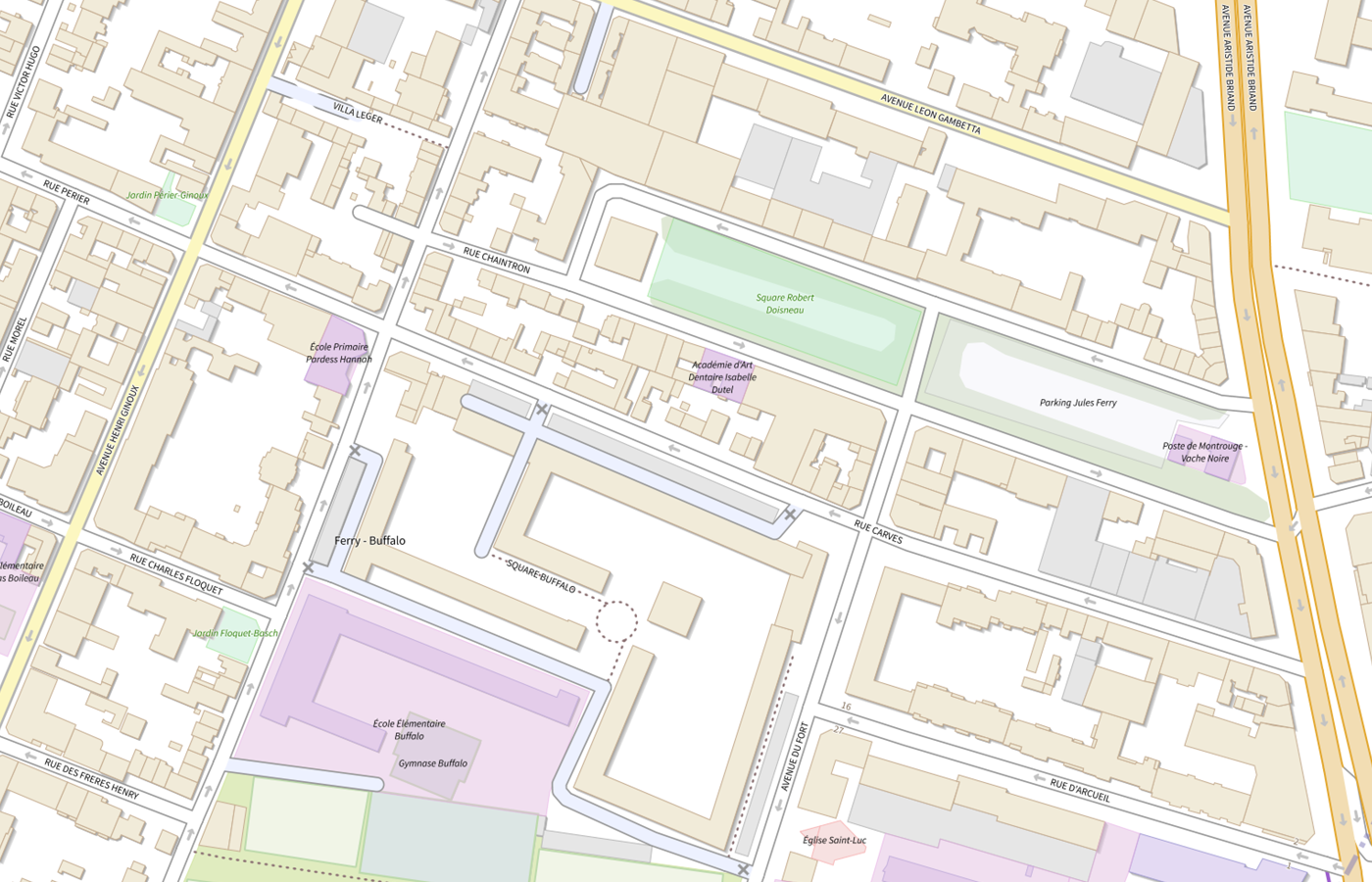 Plan IGN de situation de Cattp Montrouge Vent du Large