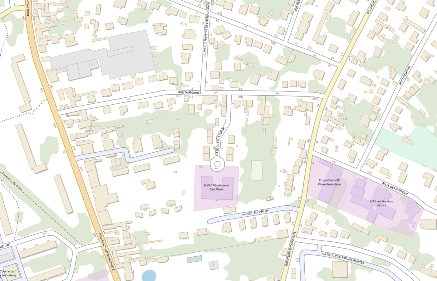 Plan IGN de situation de EHPAD Residence le Clos Fleuri