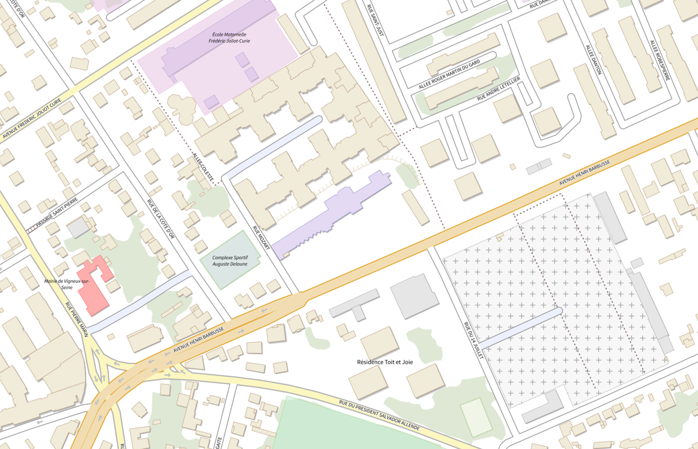 Plan IGN de situation de Point-justice PAD Vigneux-sur-Seine