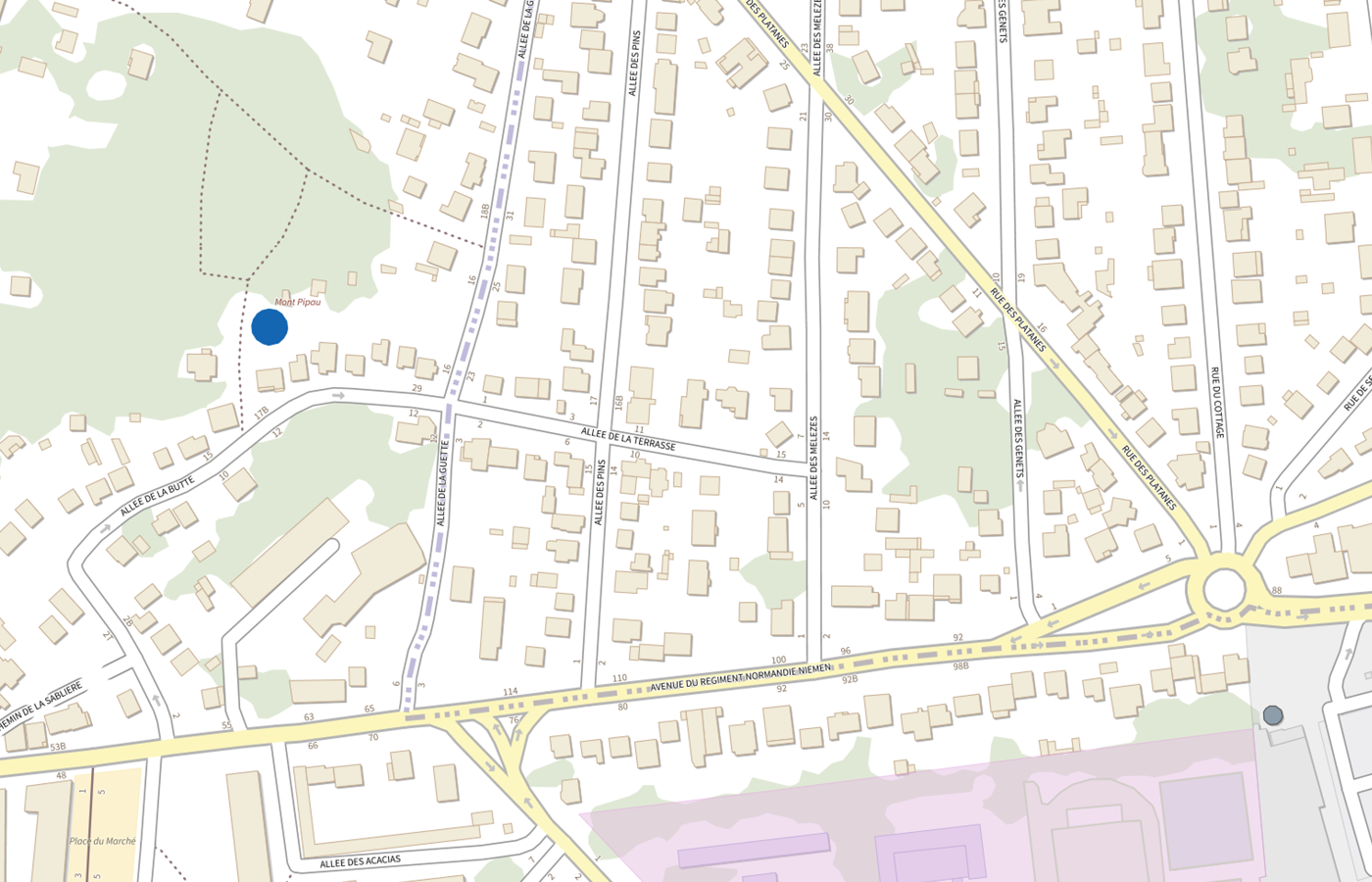 Plan IGN de situation de Cattp la Terrasse 91i05