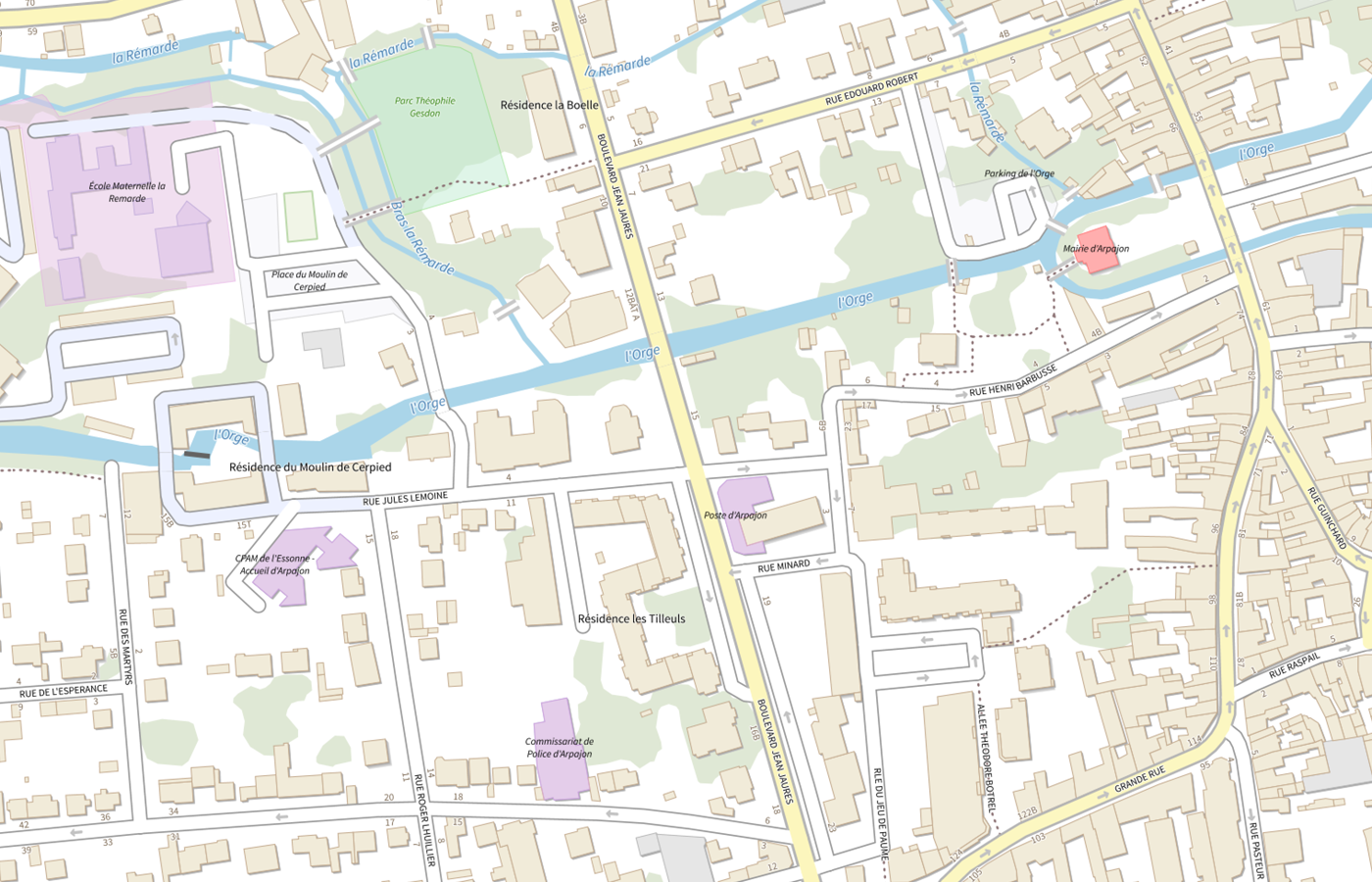 Plan IGN de situation de LBM Selas Biosynergie Site Jaures Arpa