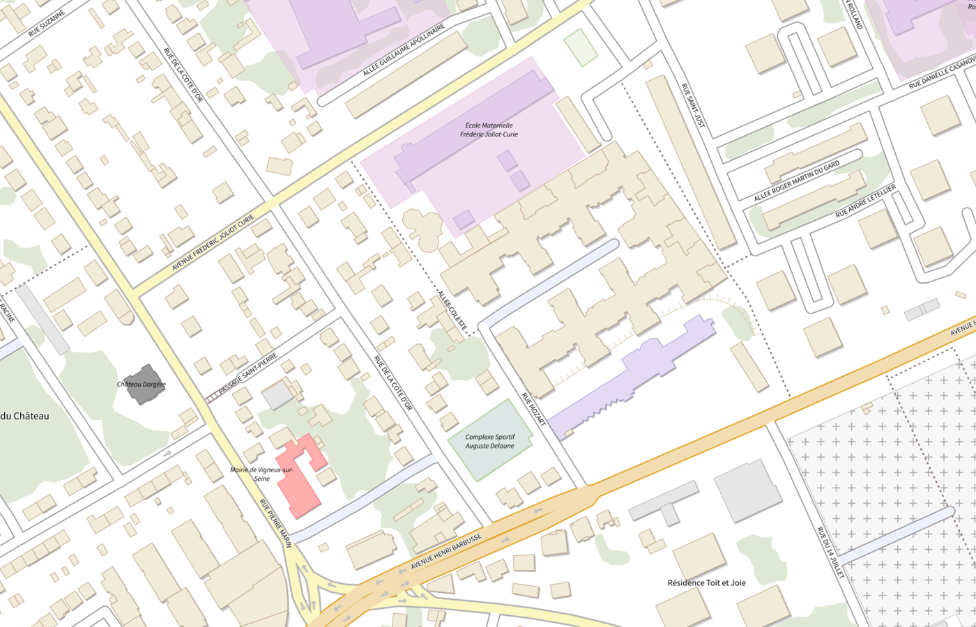 Plan IGN de situation de Fjt - Residence Sociale