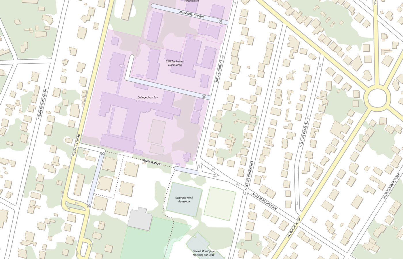 Plan IGN de situation de Savs Residence Morsaintoise