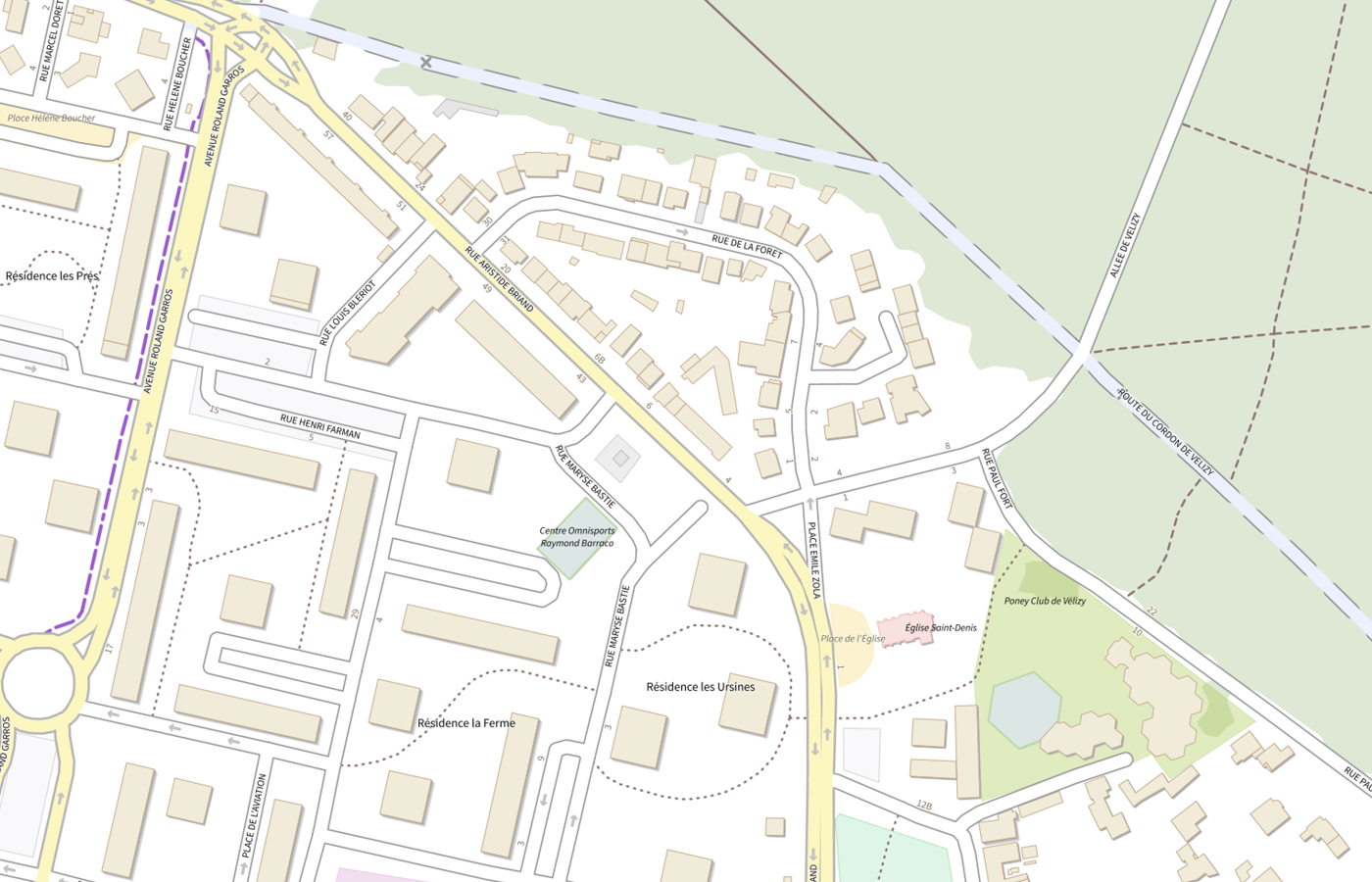 Plan IGN de situation de CMP de Velizy