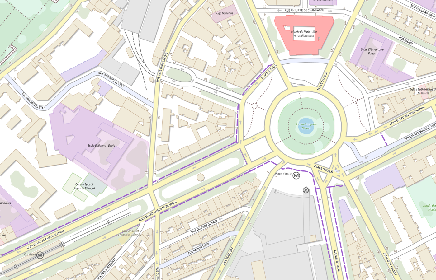 Plan IGN de situation de Hopital de Jour Centre Serge Lebovici