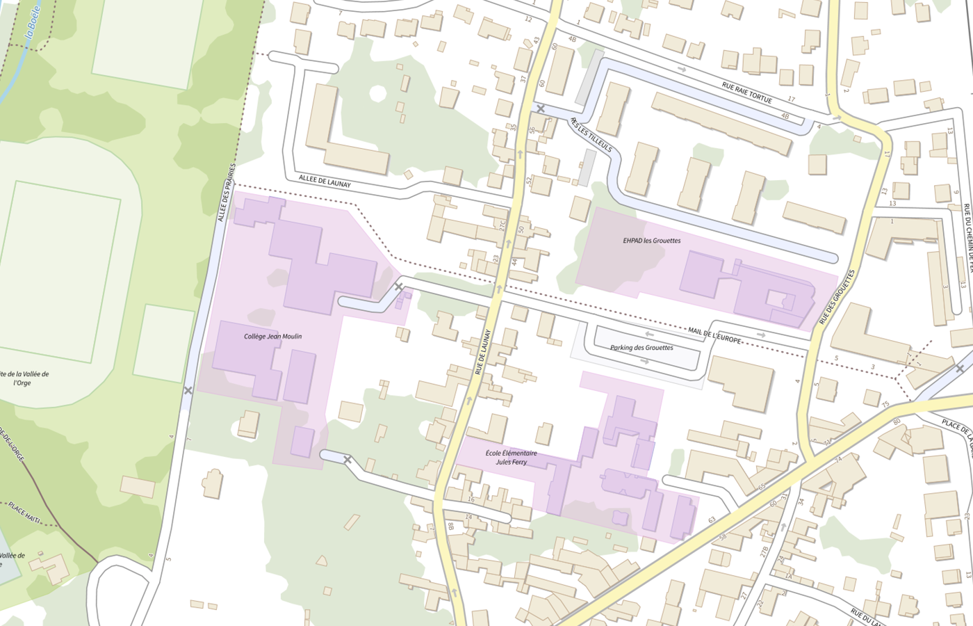 Plan IGN de situation de Collège Jean Moulin
