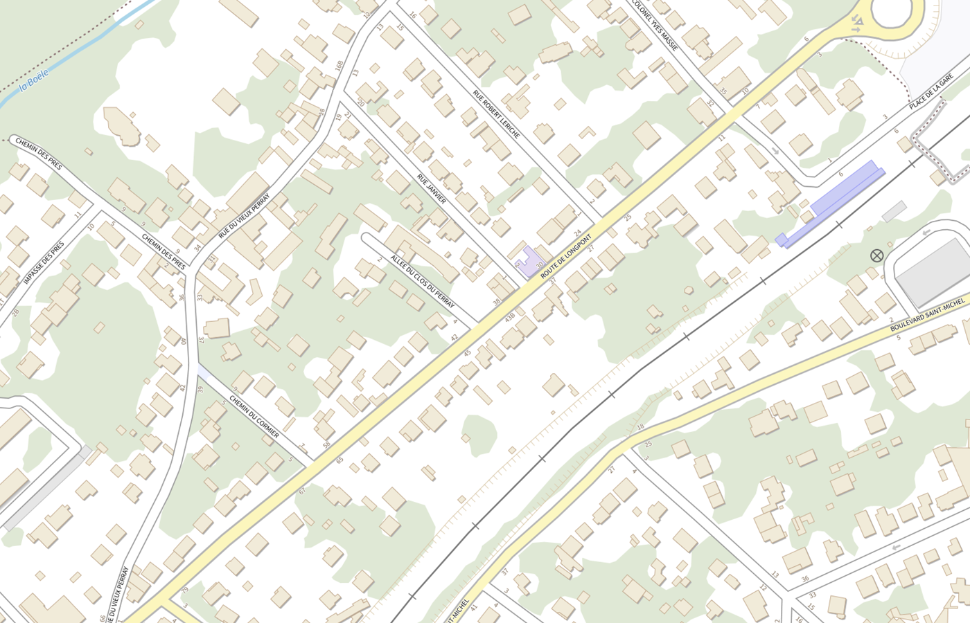 Plan IGN de situation de CMPP Ste Genevieve des Bois