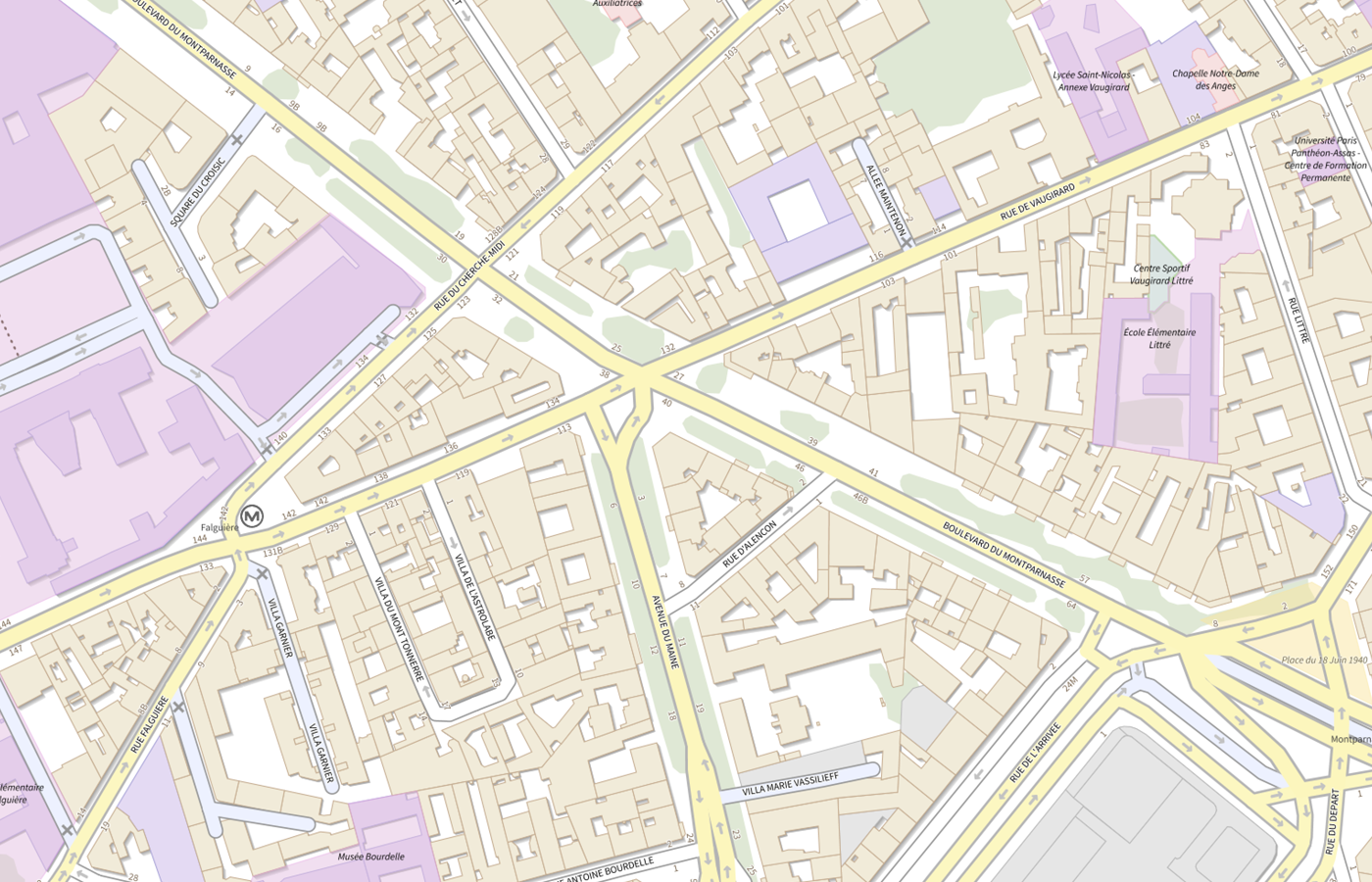 Plan IGN de situation de Hdj Montparnasse