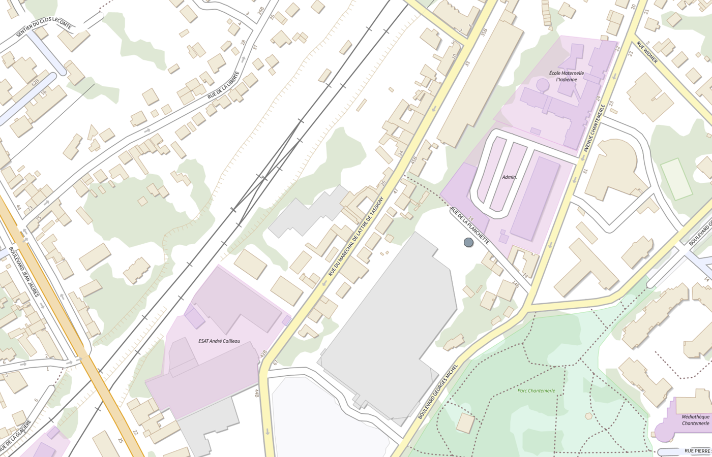 Plan IGN de situation de Atelier Protege de Corbeil Essonnes
