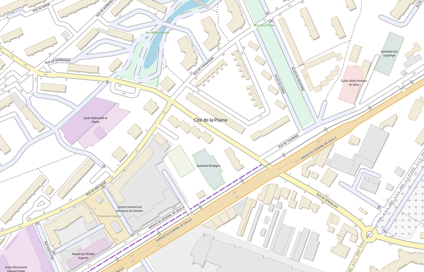 Plan IGN de situation de CMP 92i06 Enfants Petit Clamart