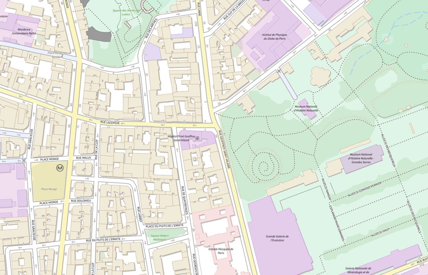 Plan IGN de situation de Hopital Prive Geoffroy Saint Hilaire