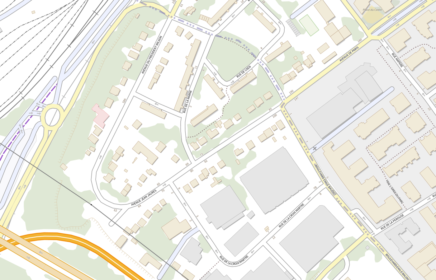 Plan IGN de situation de CMP Jaures