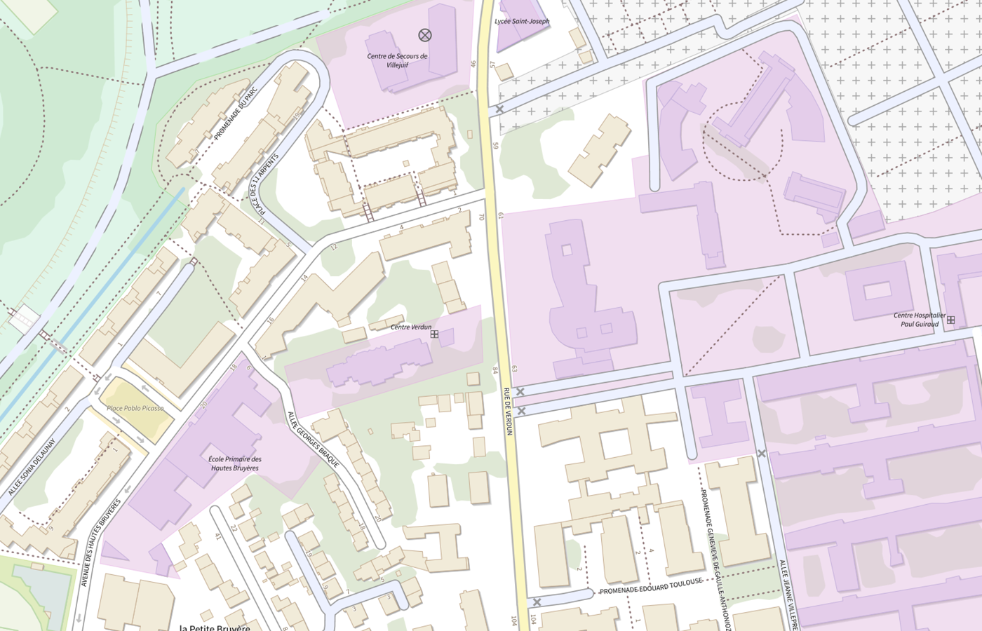 Plan IGN de situation de Centre Verdun