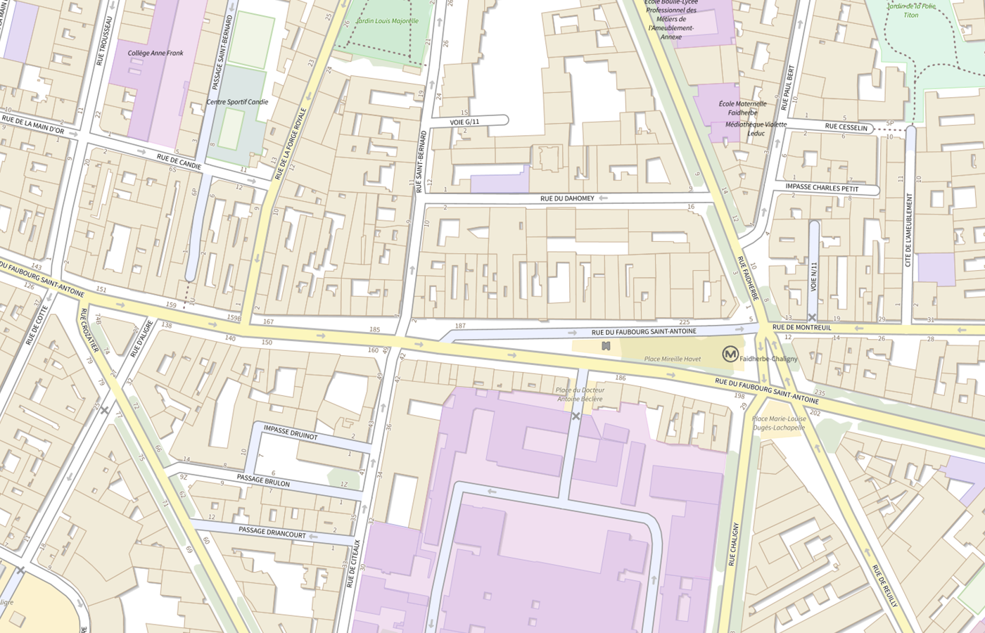 Plan IGN de situation de Centre hospitalier universitaire (CHU) - Assistance publique - Hôpitaux de Paris