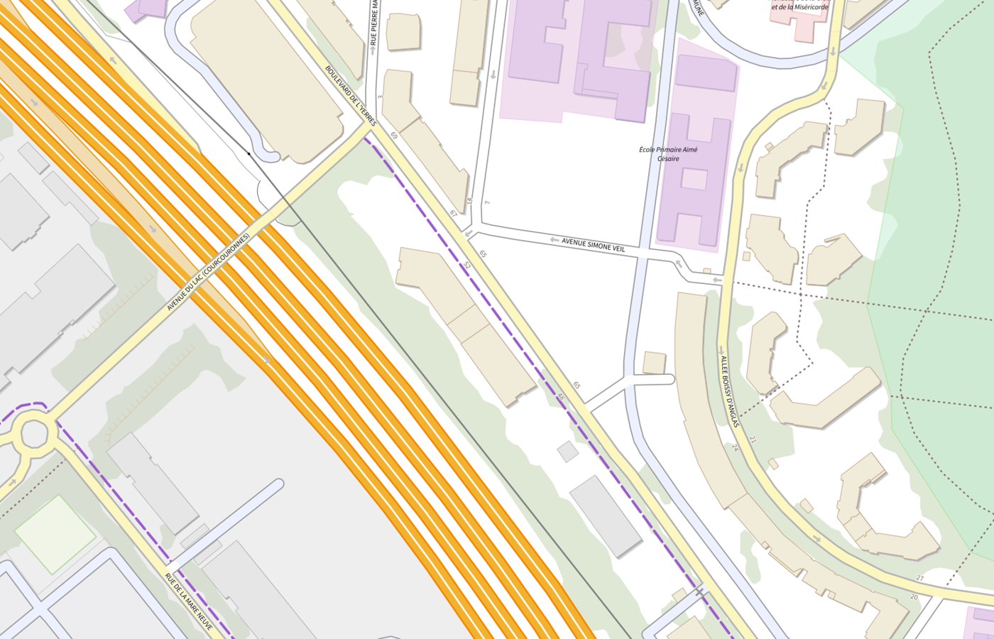 Plan IGN de situation de Centre national de la fonction publique territoriale (CNFPT) - Antenne départementale - Essonne