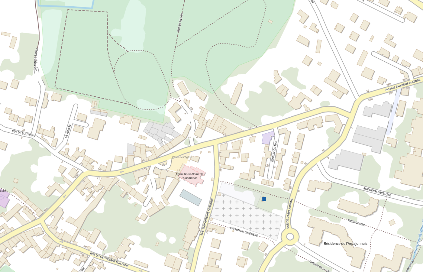 Plan IGN de situation de Pharmacie Collard-skura