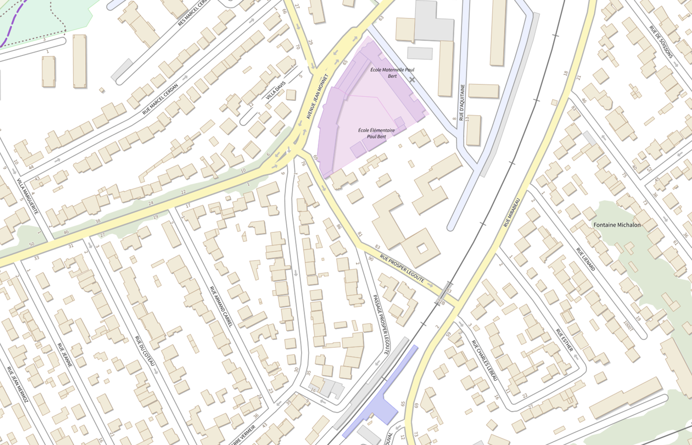 Plan IGN de situation de Hdj CMP Cattp