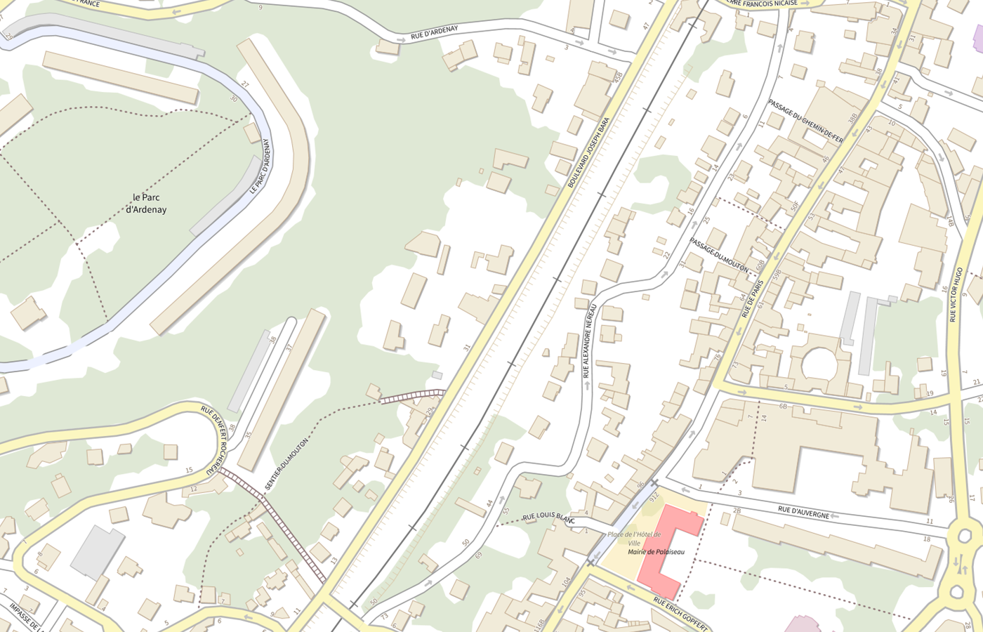 Plan IGN de situation de CMP de Palaiseau