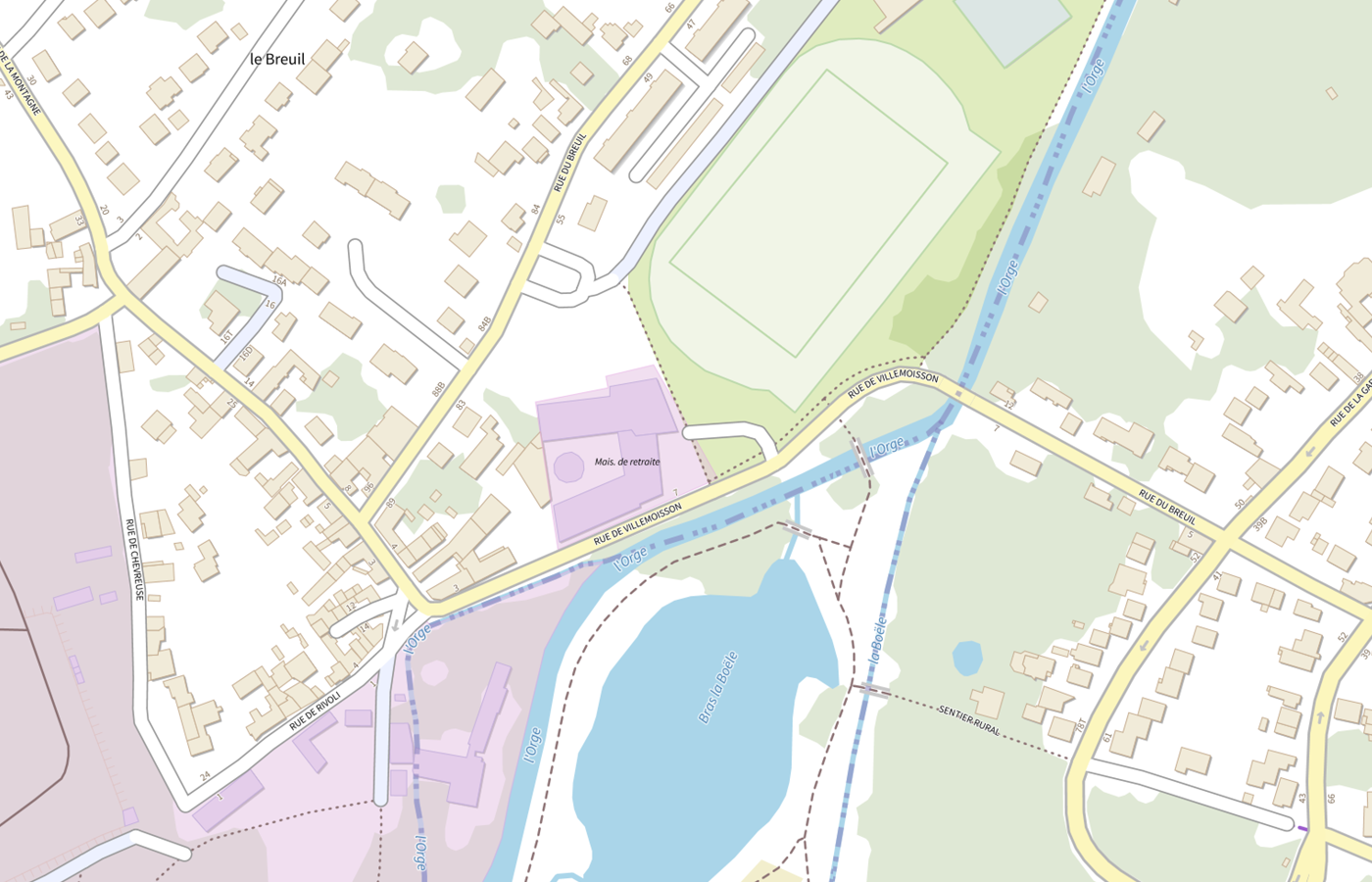 Plan IGN de situation de EHPAD du Breuil
