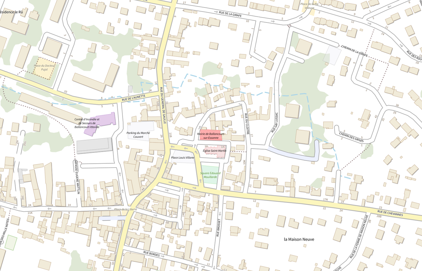 Plan IGN de situation de SAAD Ccve Ballancourt