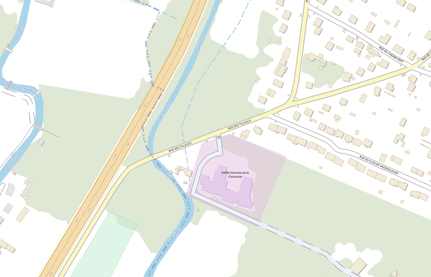 Plan IGN de situation de EHPAD Domaine de la Chalouette