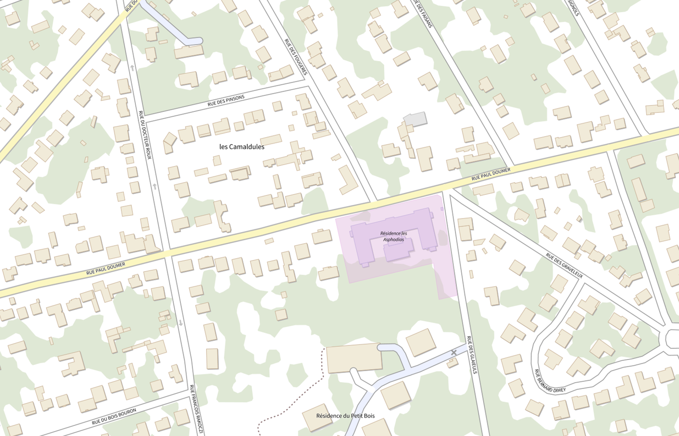 Plan IGN de situation de EHPAD Residence Asphodia
